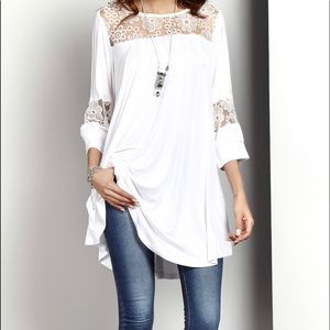 White lace tunic